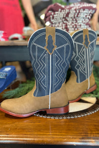 Roper Big Kids Cassidy Square Toe Boot-Kids Footwear-Roper/Stetson-Gallop 'n Glitz- Women's Western Wear Boutique, Located in Grants Pass, Oregon