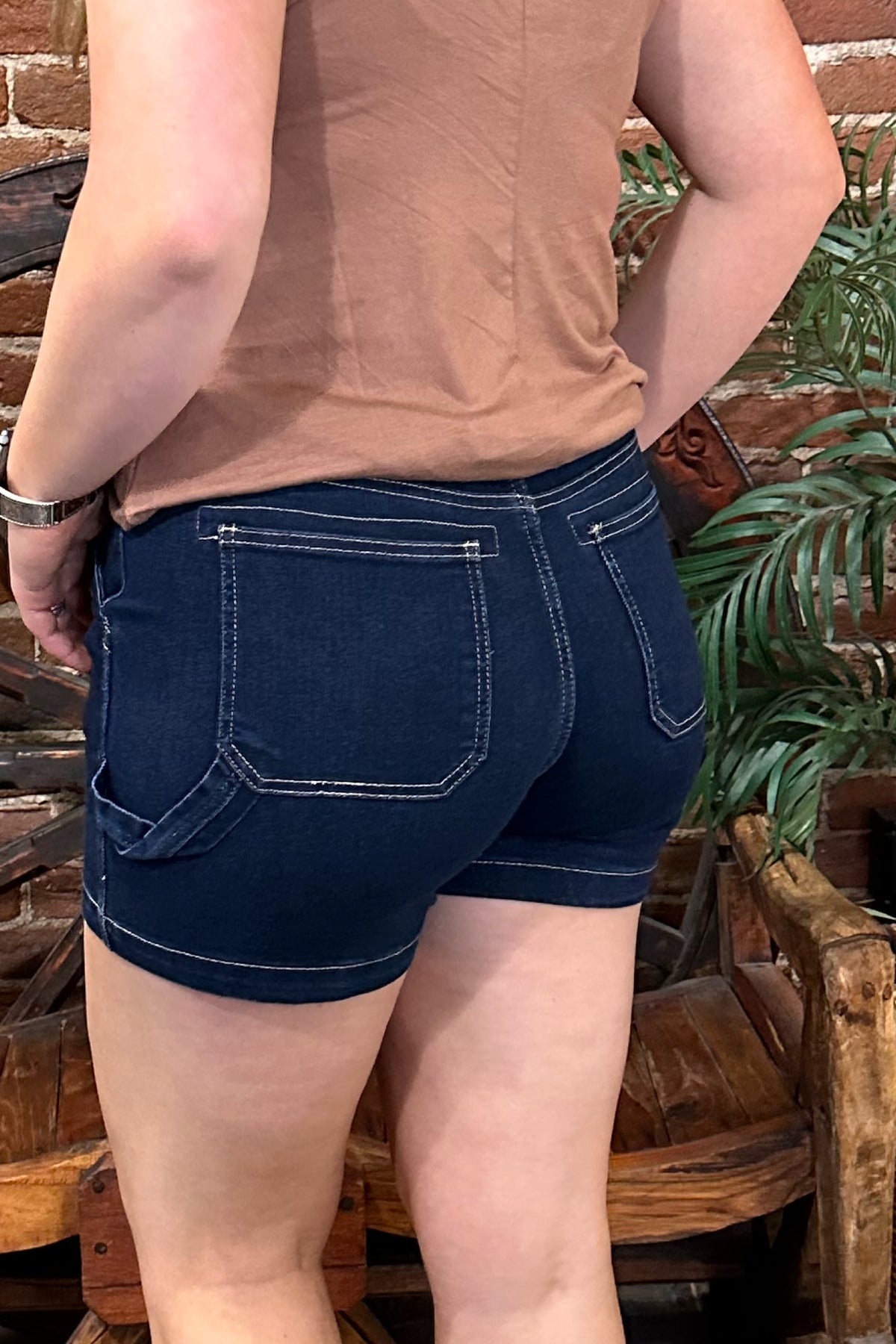 Midrise Classic Carpenter Shorts by Judy Blue-Shorts-Judy Blue-Gallop 'n Glitz- Women's Western Wear Boutique, Located in Grants Pass, Oregon