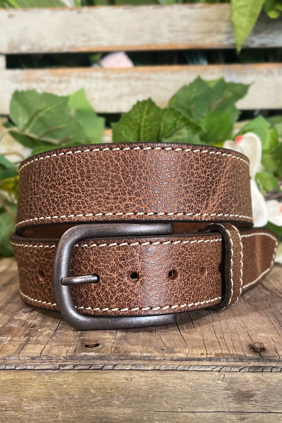 Mens Brown Leather Belt-Men's Belt-Gem Dandy-Gallop 'n Glitz- Women's Western Wear Boutique, Located in Grants Pass, Oregon