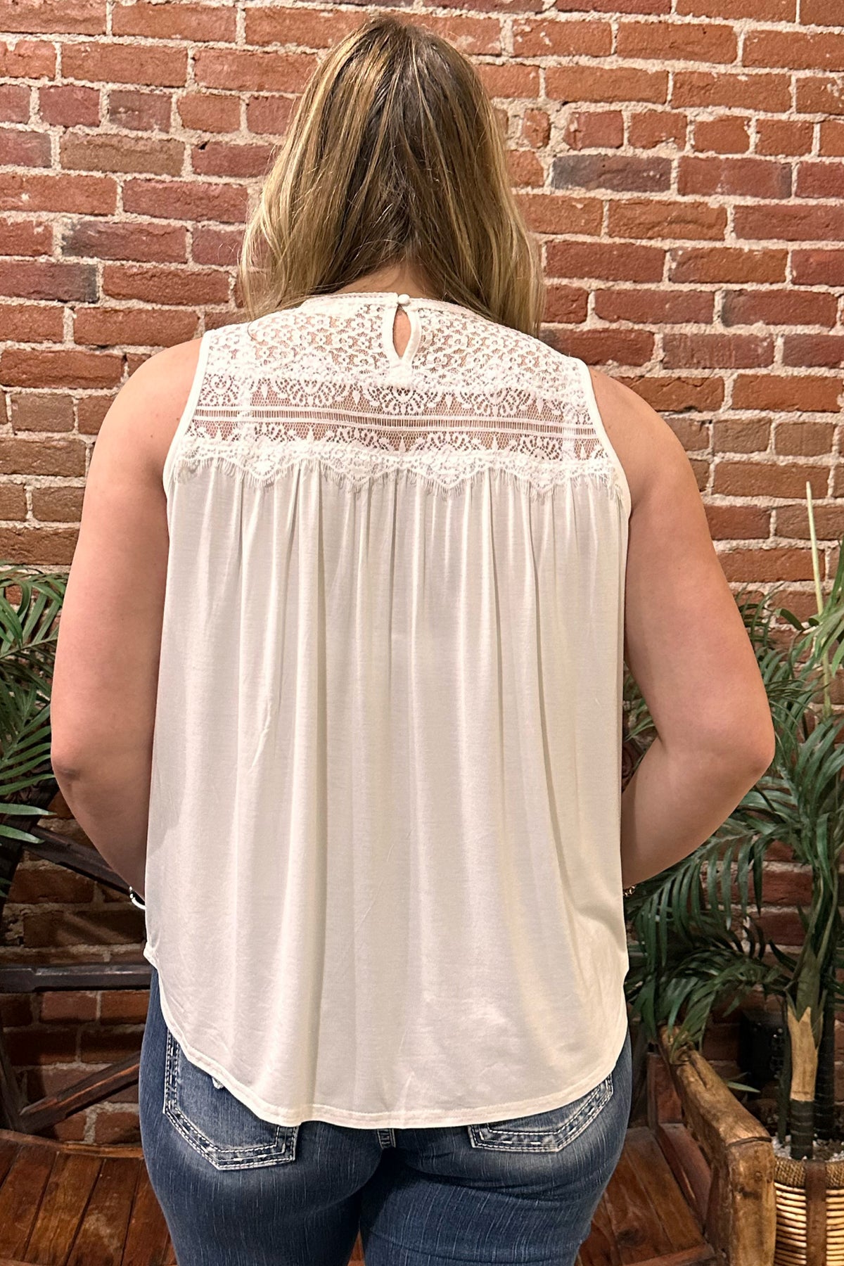 Lace Knit Tank By Allie Rose-top-Allie Rose-Gallop 'n Glitz- Women's Western Wear Boutique, Located in Grants Pass, Oregon