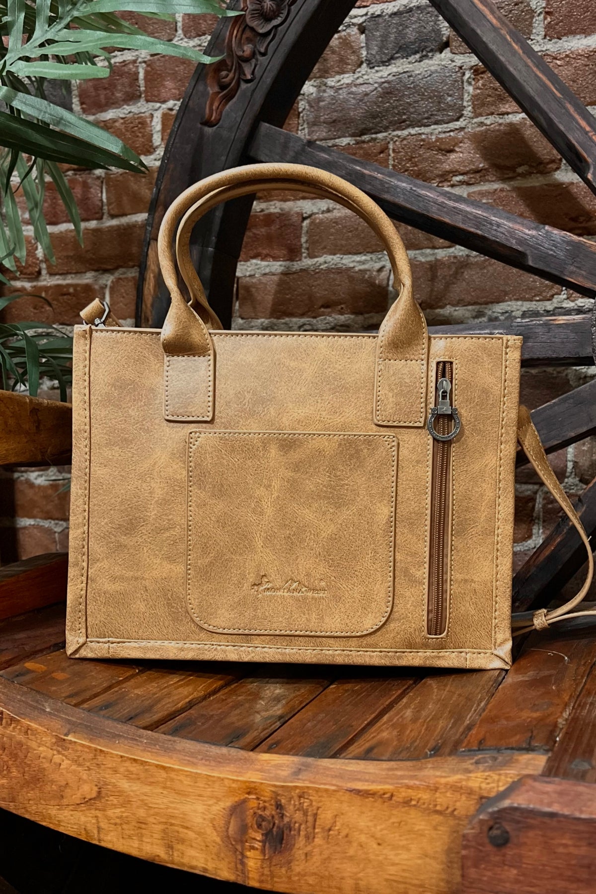 Montana West Whipstitch Concealed Carry Crossbody Tote w/Matching Bi-Fold Wallet-Handbags & Accessories-Montana West-Gallop 'n Glitz- Women's Western Wear Boutique, Located in Grants Pass, Oregon