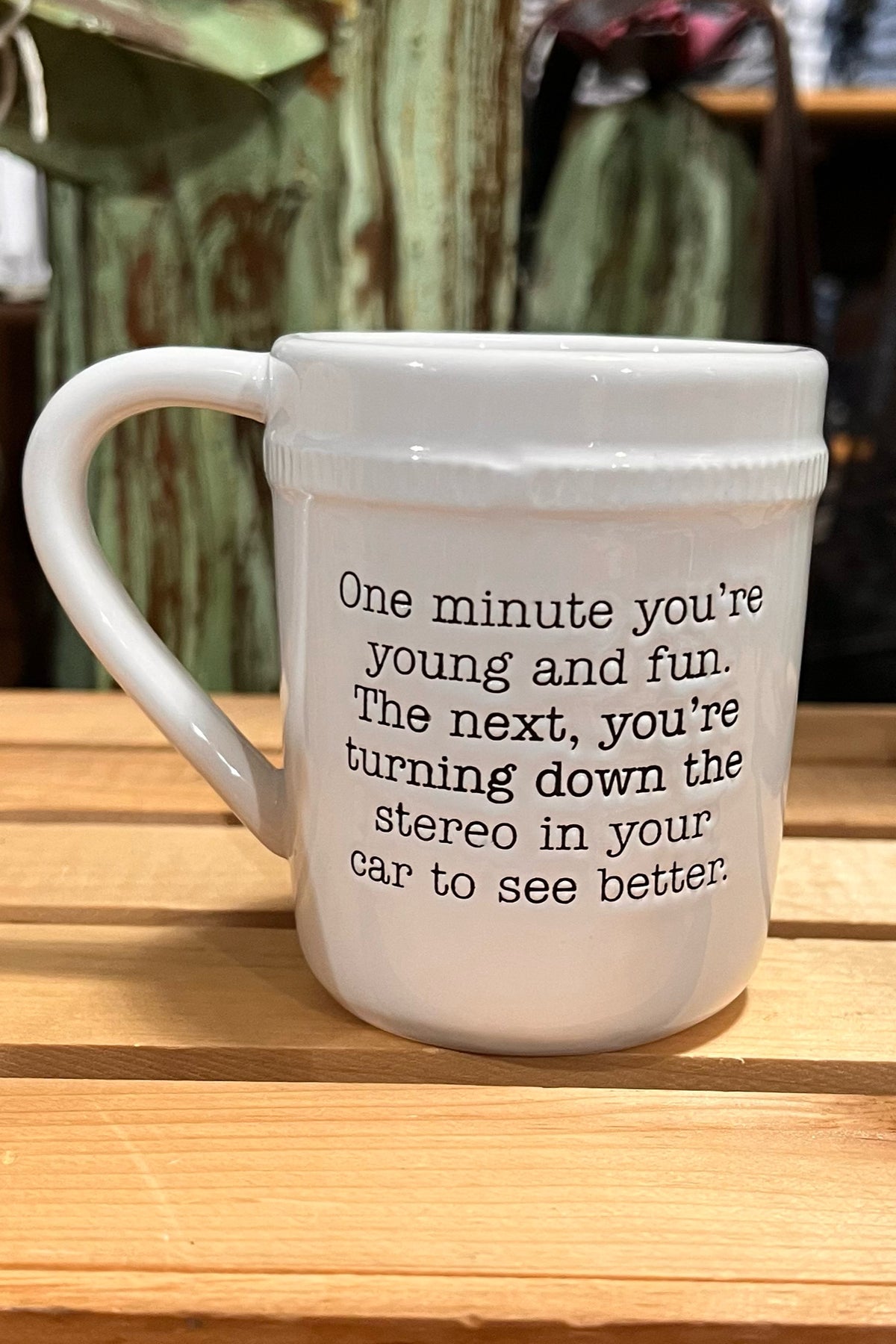 Turn Down to See Better Sentiment Mug-Gift-Mud Pie-Gallop 'n Glitz- Women's Western Wear Boutique, Located in Grants Pass, Oregon