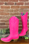 Ladies Embroidered Fuchsia Pink Snip Toe Boot by Corral Boots-Boot-Corral Boots-Gallop 'n Glitz- Women's Western Wear Boutique, Located in Grants Pass, Oregon