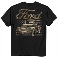 "Ford - 49 Camo Flag" Tee-Men's Graphic Tee-Buck Wear-Gallop 'n Glitz- Women's Western Wear Boutique, Located in Grants Pass, Oregon