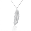 Kelly Herd Shimmering Feather Pendant Sterling Necklace-Jewelry-Kelly Herd-Gallop 'n Glitz- Women's Western Wear Boutique, Located in Grants Pass, Oregon