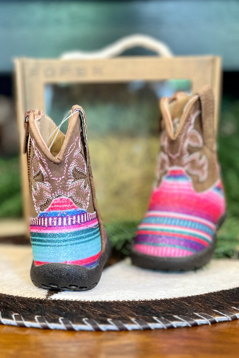 Roper Infant Glitter Serape Bootie-Kids Footwear-Roper/Stetson-Gallop 'n Glitz- Women's Western Wear Boutique, Located in Grants Pass, Oregon