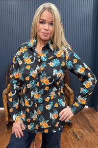Tropical Dream Pearl Snap L/S Top by Roper-Top-Roper/Stetson-Gallop 'n Glitz- Women's Western Wear Boutique, Located in Grants Pass, Oregon