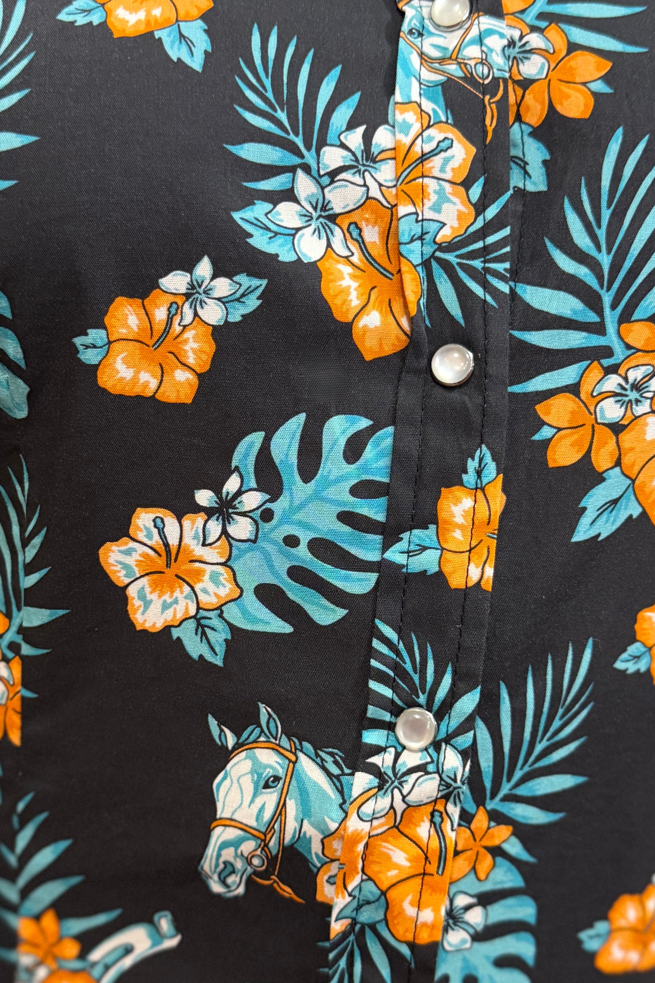 Tropical Dream Pearl Snap L/S Top by Roper-Top-Roper/Stetson-Gallop 'n Glitz- Women's Western Wear Boutique, Located in Grants Pass, Oregon