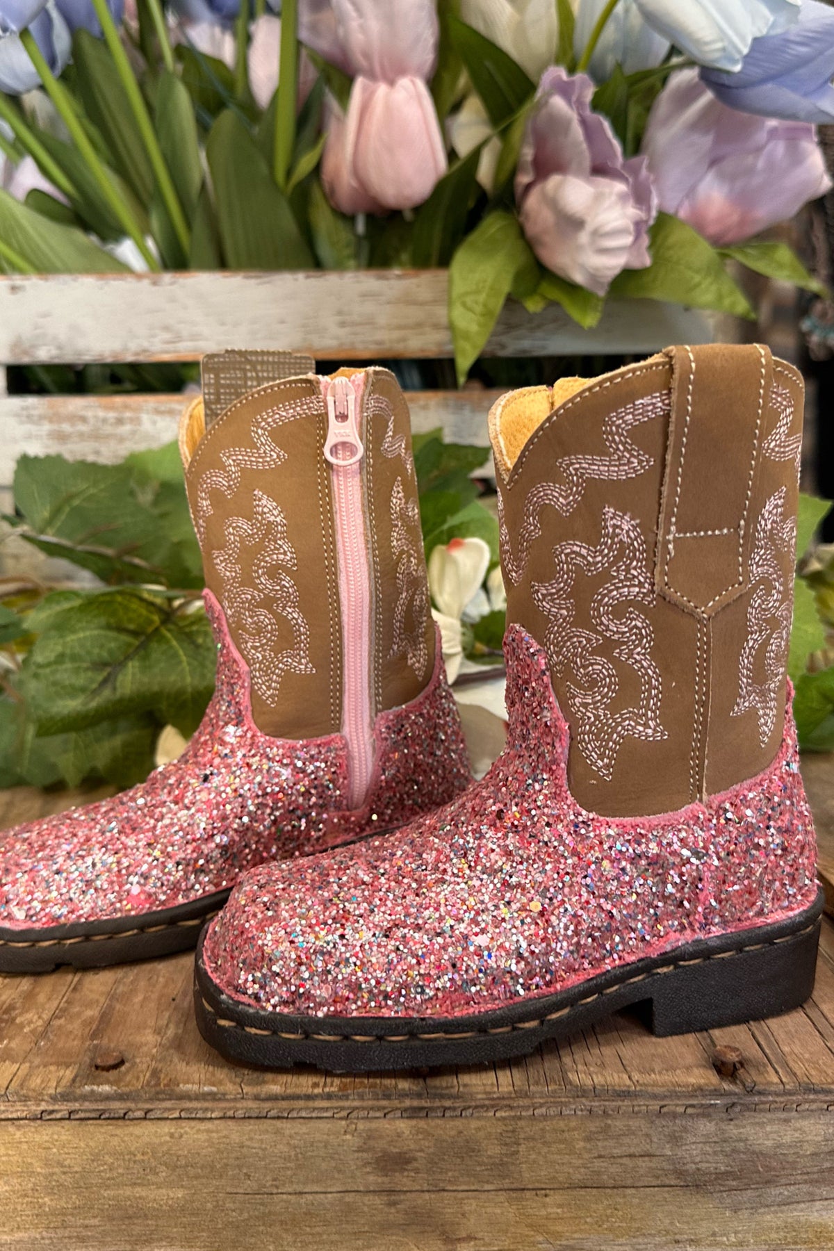 Toddler Glitter Queen Boots by Roper-Kids Footwear-Roper/Stetson-Gallop 'n Glitz- Women's Western Wear Boutique, Located in Grants Pass, Oregon