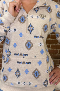 Sapphire 1/2 Zip Sweatshirt by Ariat-Sweatshirt-Ariat-Gallop 'n Glitz- Women's Western Wear Boutique, Located in Grants Pass, Oregon