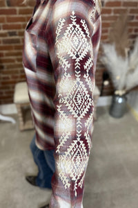 Black Cherry Plaid Button Up by Stetson-Top-Roper/Stetson-Gallop 'n Glitz- Women's Western Wear Boutique, Located in Grants Pass, Oregon