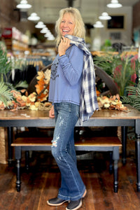 Oversized Drop Shoulder Flannel-Top-Be Cool-Gallop 'n Glitz- Women's Western Wear Boutique, Located in Grants Pass, Oregon