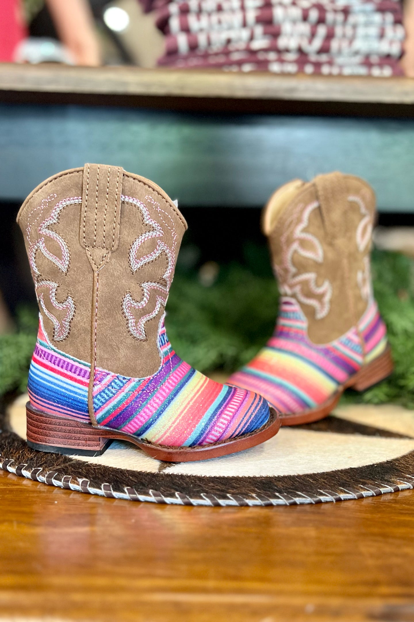 Roper Toddler Glitter Serape Cowgirl Boot-Kids Footwear-Roper/Stetson-Gallop 'n Glitz- Women's Western Wear Boutique, Located in Grants Pass, Oregon
