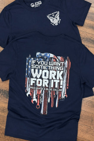 Work For It Tee-Men's Graphic Tee-Buck Wear-Gallop 'n Glitz- Women's Western Wear Boutique, Located in Grants Pass, Oregon