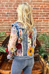 Denim 'n Lace Floral Embroidered Jacket-Jacket-Adore-Gallop 'n Glitz- Women's Western Wear Boutique, Located in Grants Pass, Oregon