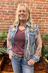Denim 'n Lace Vine and Floral Embroidered Jacket-Jacket-Adore-Gallop 'n Glitz- Women's Western Wear Boutique, Located in Grants Pass, Oregon