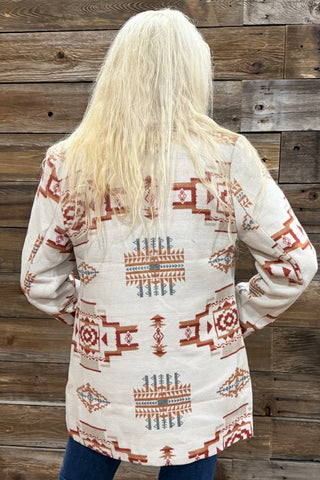Aztec Painted Desert Blazer-Jacket-Blue B-Gallop 'n Glitz- Women's Western Wear Boutique, Located in Grants Pass, Oregon