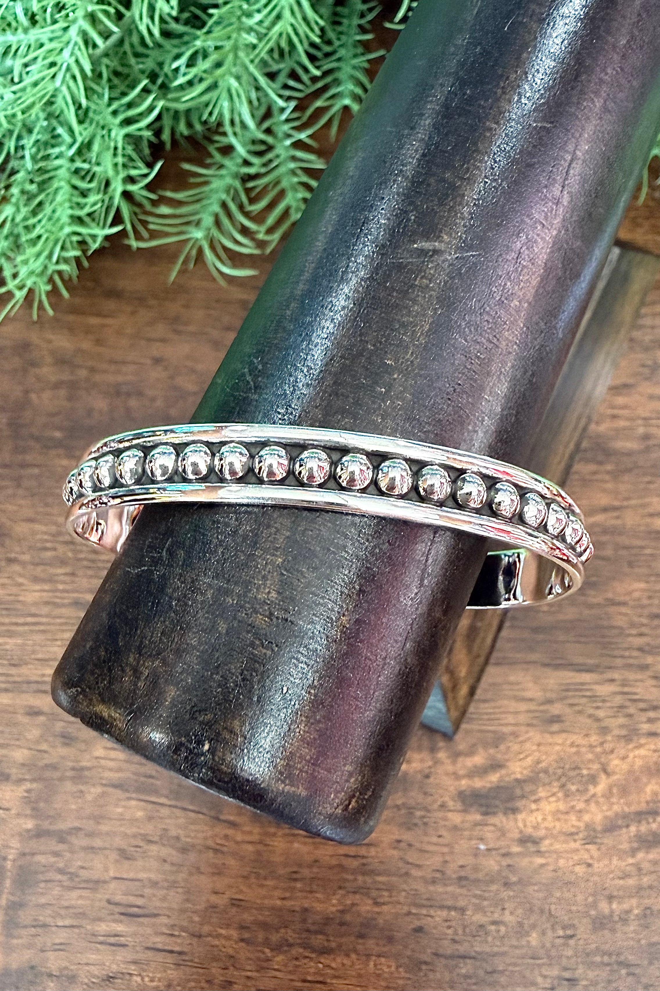 Sterling Silver 4MM Ball Cuff