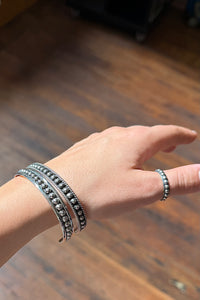 Sterling Silver 4MM Ball Cuff