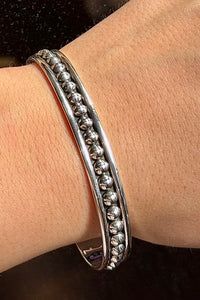 Sterling Silver 4MM Ball Cuff