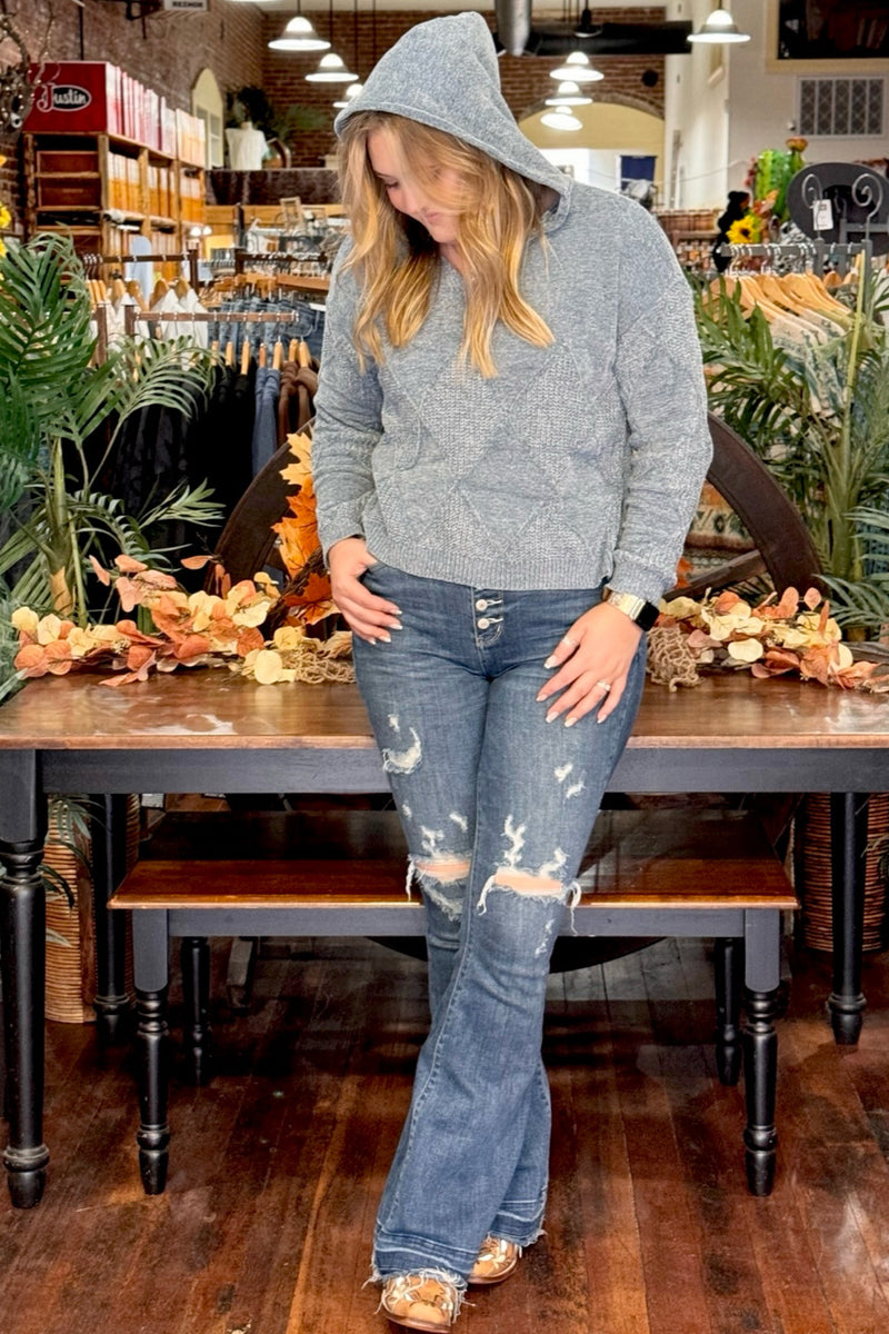 Long Sleeve Chenille Hoodie Sweater-Sweater-Staccato-Gallop 'n Glitz- Women's Western Wear Boutique, Located in Grants Pass, Oregon