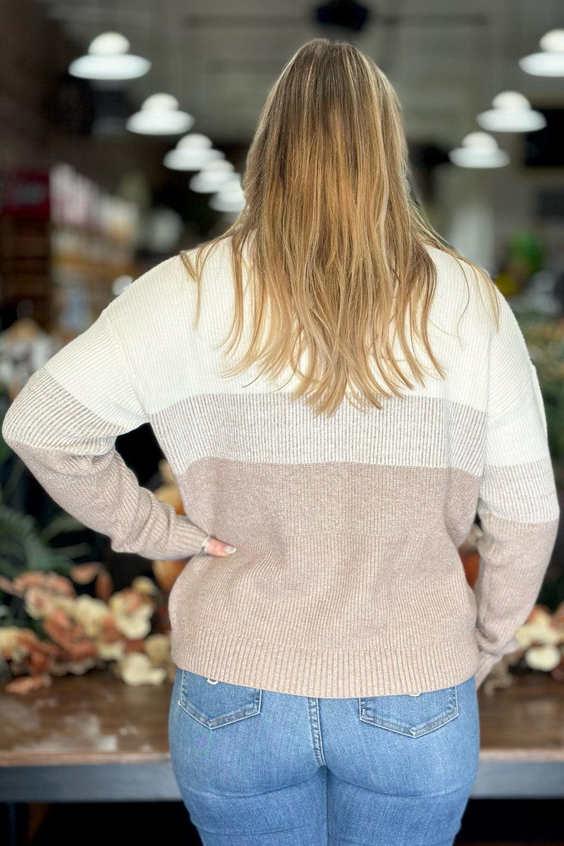 Ribbed Mock Neck 1/4 Zip Sweater-Top-Be Cool-Gallop 'n Glitz- Women's Western Wear Boutique, Located in Grants Pass, Oregon