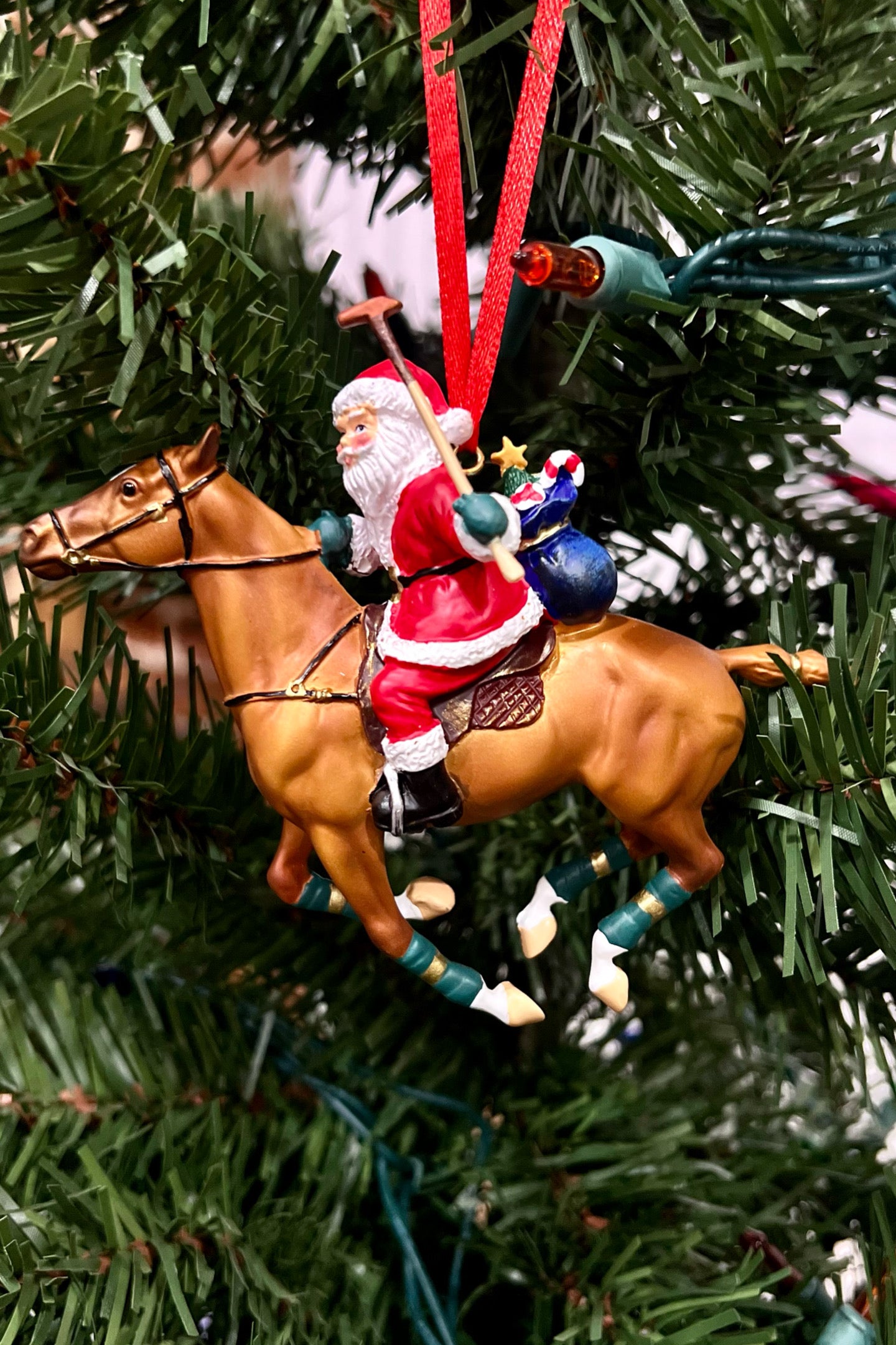 2023 Polo Playing Santa Ornament by Breyer-Gift-Breyer-Gallop 'n Glitz- Women's Western Wear Boutique, Located in Grants Pass, Oregon