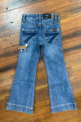 Mini Dojo Authentic Light Youth Trouser Flare By 7 For All Mankind-Girls Flare-7 for all mankind-Gallop 'n Glitz- Women's Western Wear Boutique, Located in Grants Pass, Oregon