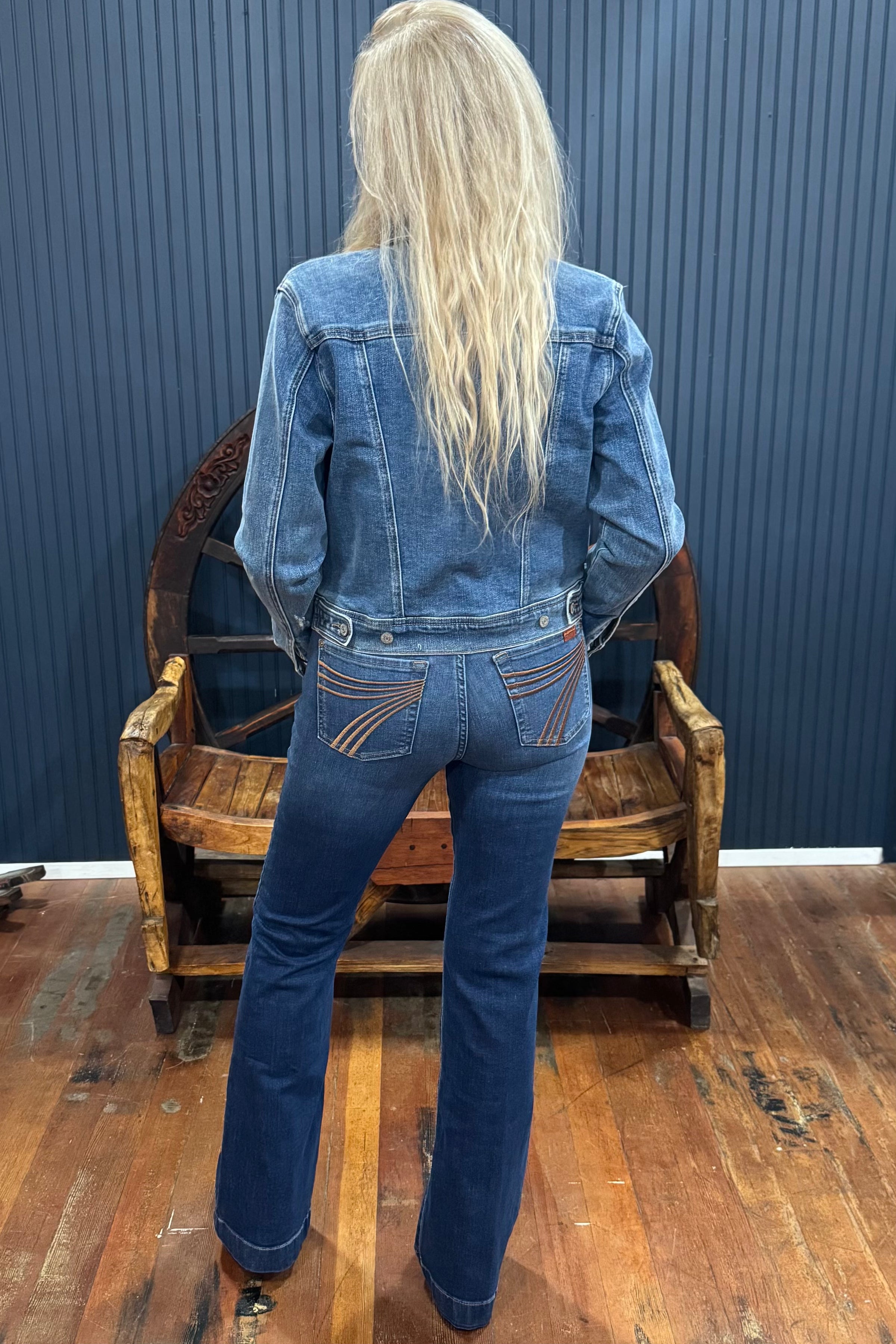 Dojo Trouser Flare By 7 For All Mankind Classical-Copper