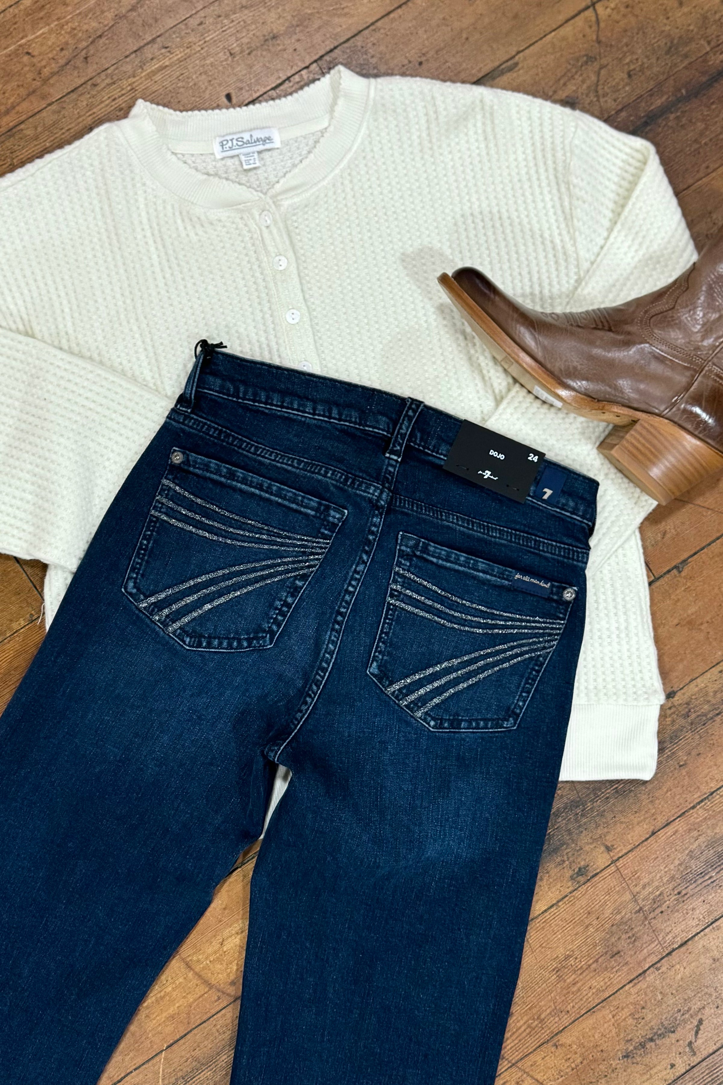 Dojo Trouser Flare By 7 For All Mankind-Flare-7 for all mankind-Gallop 'n Glitz- Women's Western Wear Boutique, Located in Grants Pass, Oregon