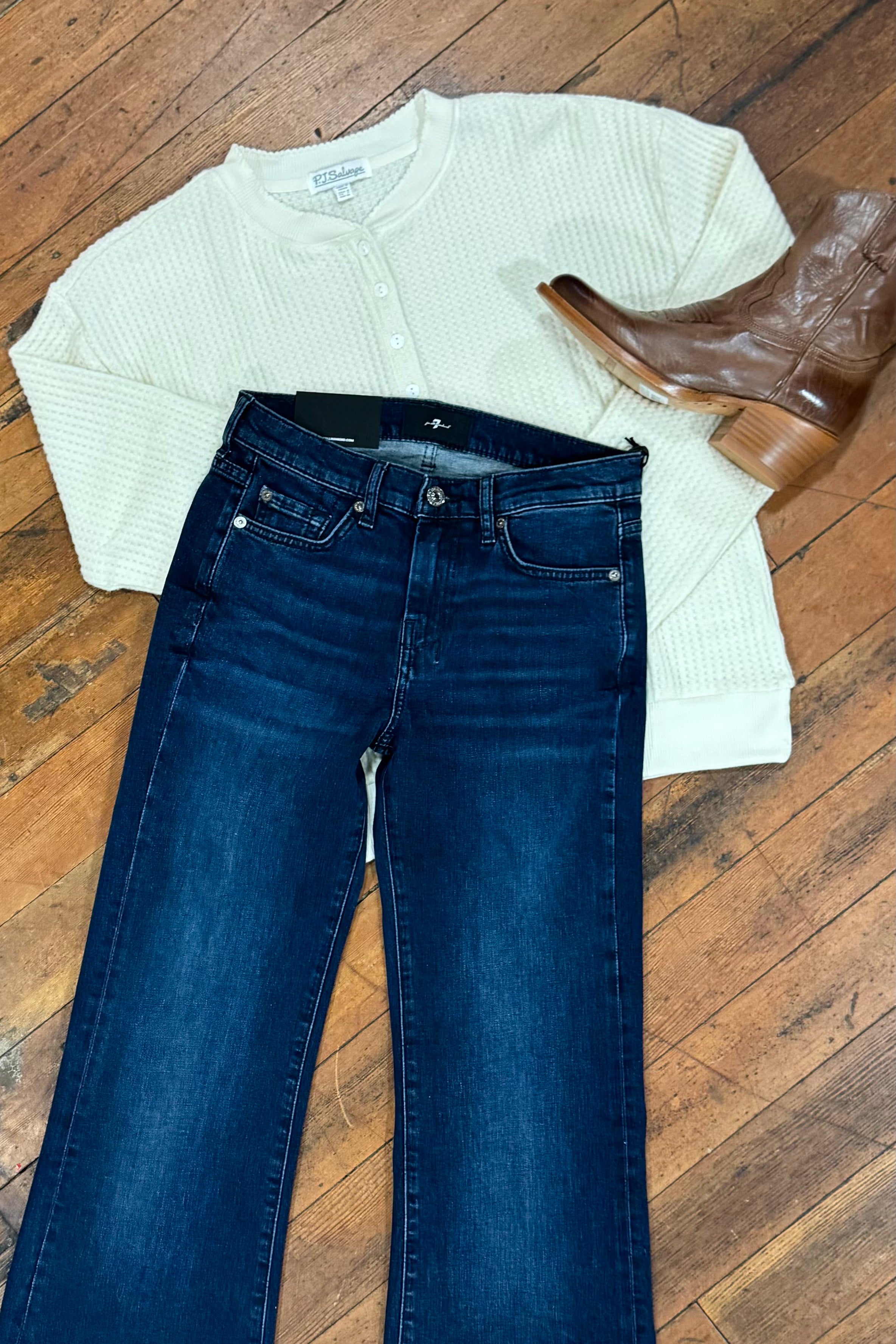 Dojo Trouser Flare By 7 For All Mankind-Flare-7 for all mankind-Gallop 'n Glitz- Women's Western Wear Boutique, Located in Grants Pass, Oregon