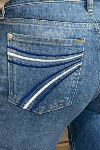 Dojo Trouser Flare By 7 For All Mankind in Bluefern Denim-Flare-7 for all mankind-Gallop 'n Glitz- Women's Western Wear Boutique, Located in Grants Pass, Oregon