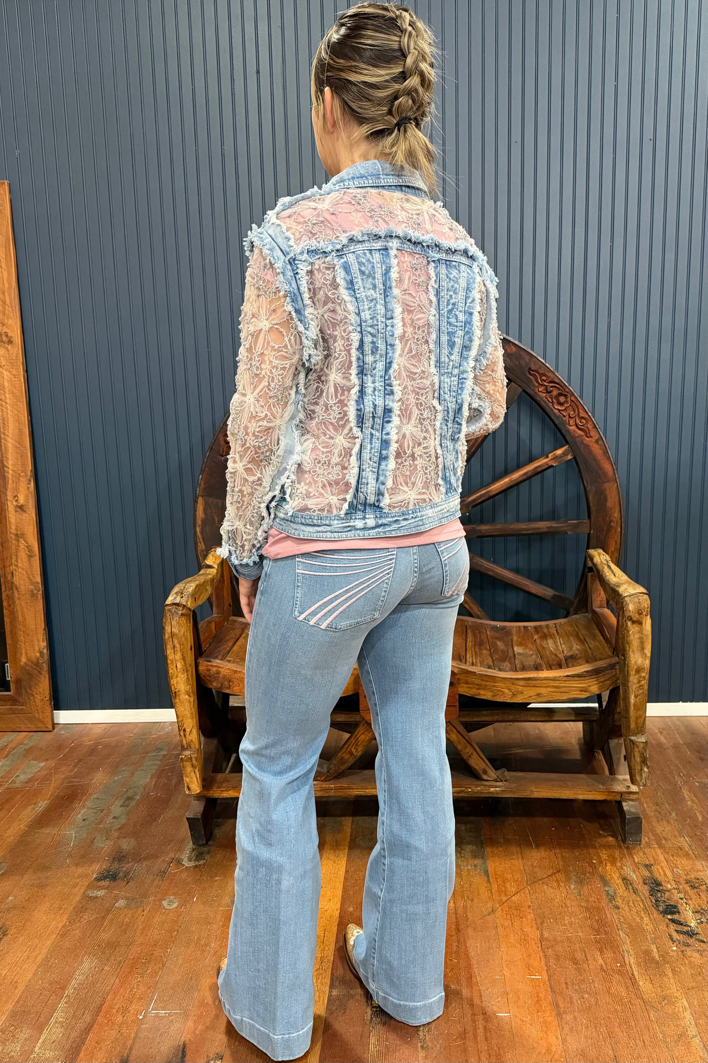 Dojo Tailorless Blush Pink 7 Trouser By 7 For All Mankind-Flare-7 for all mankind-Gallop 'n Glitz- Women's Western Wear Boutique, Located in Grants Pass, Oregon