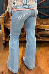 Dojo Tailorless Blush Pink 7 Trouser By 7 For All Mankind-Flare-7 for all mankind-Gallop 'n Glitz- Women's Western Wear Boutique, Located in Grants Pass, Oregon