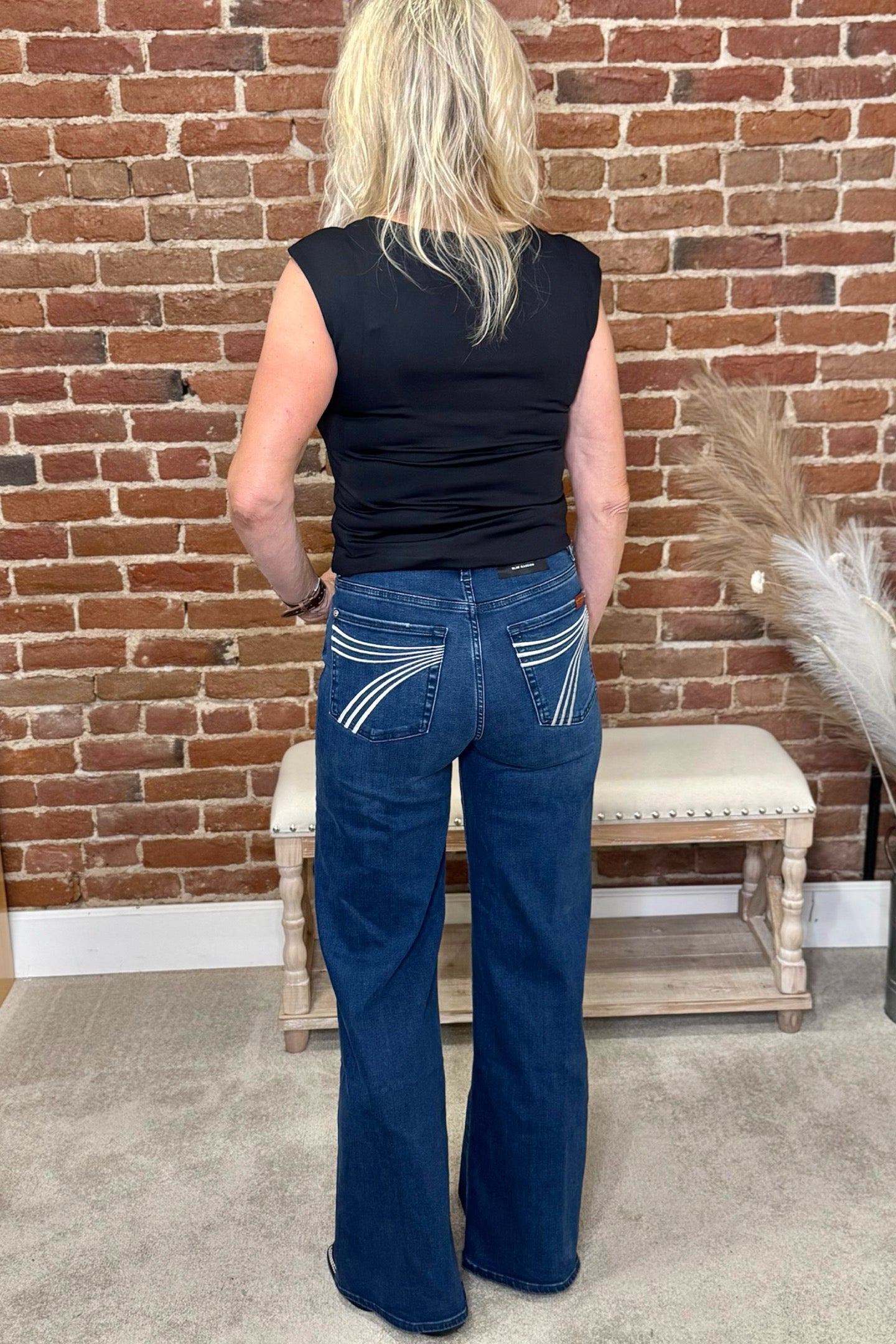 7 For all Mankind Wide Leg Vintage Ultra High Rise Jo-Trouser-7 for all mankind-Gallop 'n Glitz- Women's Western Wear Boutique, Located in Grants Pass, Oregon