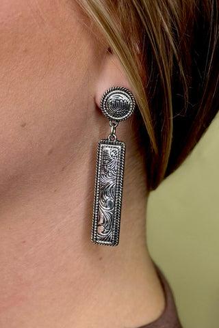 Silver Sage Earrings - Gallop 'n Glitz