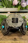 Women's Tooled Concho Belt with Turquoise Studs by Roper-Belt-Gem Dandy-Gallop 'n Glitz- Women's Western Wear Boutique, Located in Grants Pass, Oregon