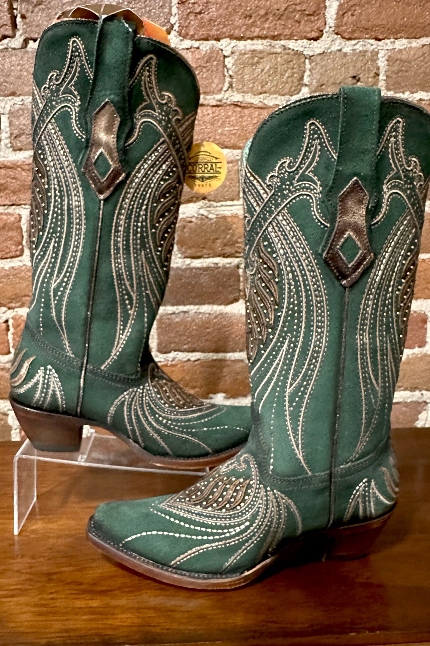 Green and Copper Boots | GALLOP 'N GLITZ – Gallop 'n Glitz