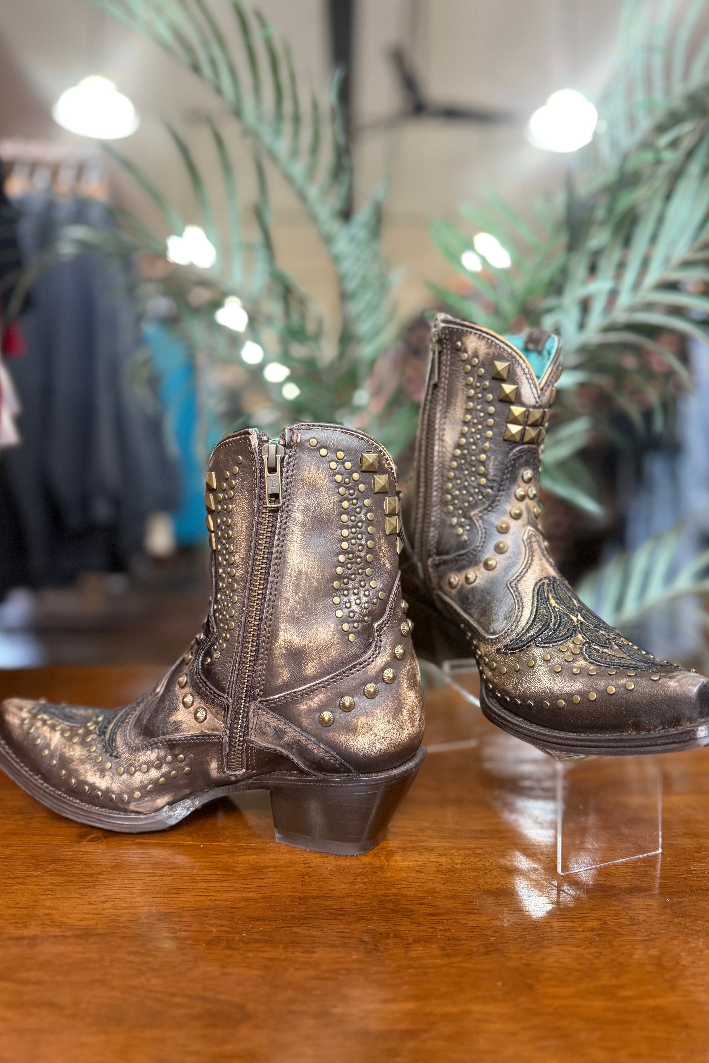 Black and Brown Snip Toe Boot by Corral Boots-Women's Boot-Corral Boots-Gallop 'n Glitz- Women's Western Wear Boutique, Located in Grants Pass, Oregon