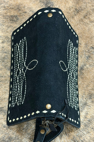 Black Suede Crossbody Organizer-Purse-American Darling-Gallop 'n Glitz- Women's Western Wear Boutique, Located in Grants Pass, Oregon