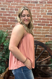 Flowy Tank With Sweetheart Lace Detail By Allie Rose-top-Allie Rose-Gallop 'n Glitz- Women's Western Wear Boutique, Located in Grants Pass, Oregon