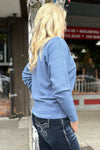 Soft Chevron Pattern Blue Dolman Sweater-top-Allie Rose-Gallop 'n Glitz- Women's Western Wear Boutique, Located in Grants Pass, Oregon
