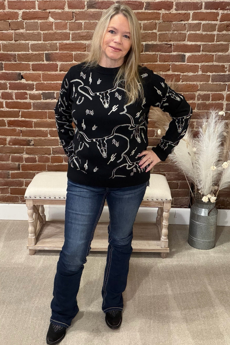 Ainsley Western Sweater by Outback-top-Outback Trading-Gallop 'n Glitz- Women's Western Wear Boutique, Located in Grants Pass, Oregon