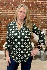 Aztec Pines Top-Top-Sterling Kreek-Gallop 'n Glitz- Women's Western Wear Boutique, Located in Grants Pass, Oregon