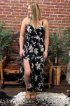 V-Neck Jumpsuit with Slit Leg By Angie-Dress-Angie-Gallop 'n Glitz- Women's Western Wear Boutique, Located in Grants Pass, Oregon