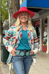 Women's Cream Aztec Cardigan by Rock & Roll Cowgirl-Cardigan-Rock & Roll Denim-Gallop 'n Glitz- Women's Western Wear Boutique, Located in Grants Pass, Oregon