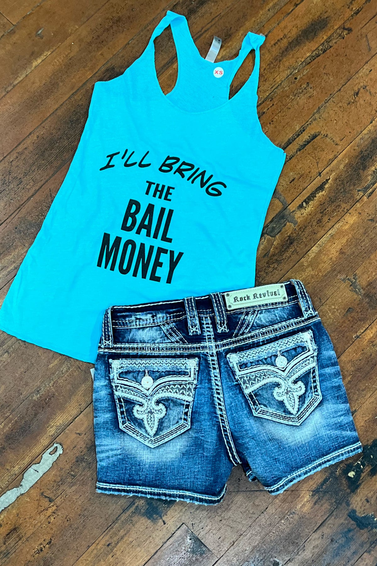 I'll Bring The Bail Money Tank-Graphic Tank-Gallop 'n Glitz-Gallop 'n Glitz- Women's Western Wear Boutique, Located in Grants Pass, Oregon