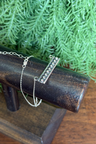 Sterling Silver Ball Bar Necklace-Jewelry-BOHO SOL-Gallop 'n Glitz- Women's Western Wear Boutique, Located in Grants Pass, Oregon