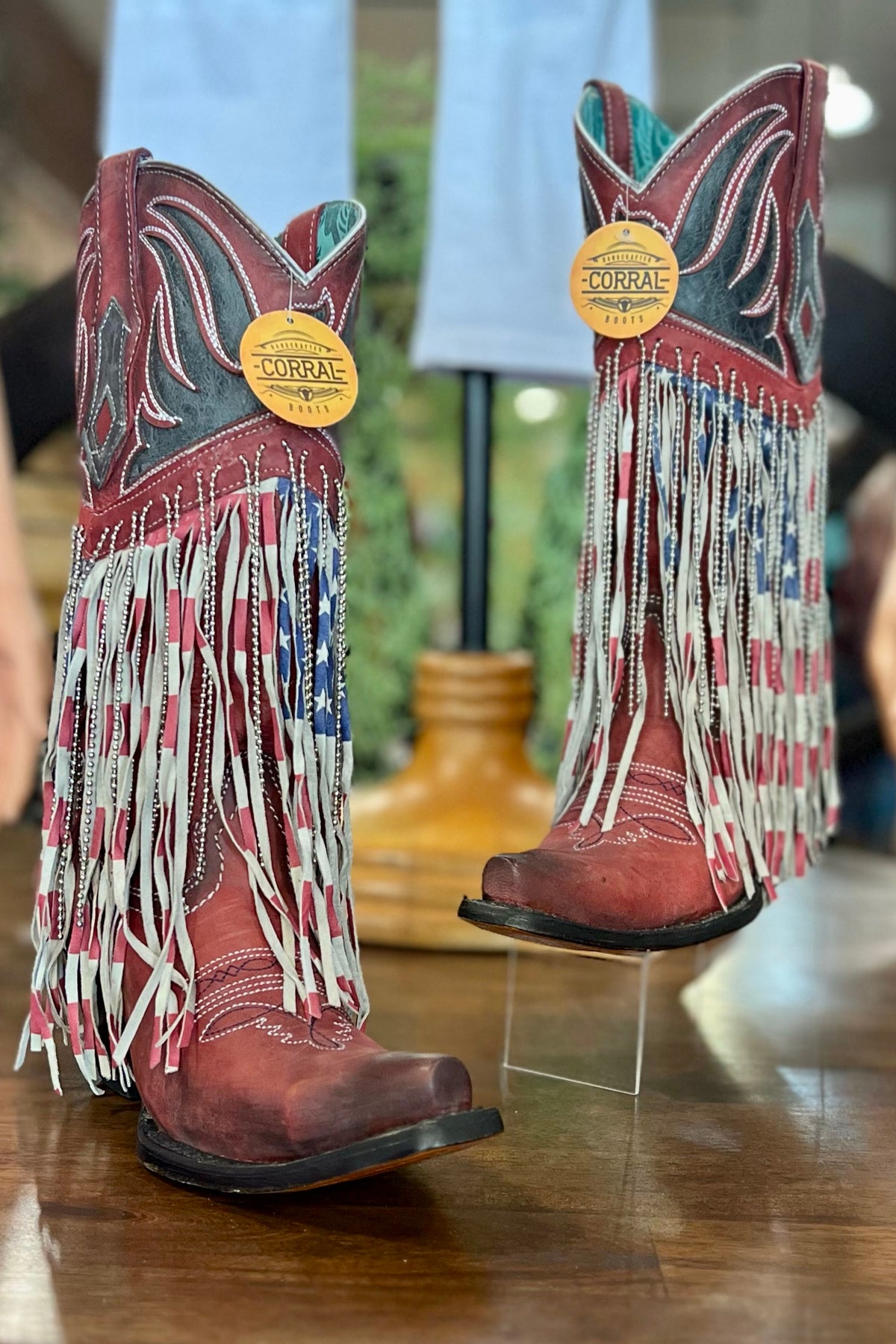 Corral Women's Stars & Striped Embellished Snip Toe Boot-Ladies Boot-Corral Boots-Gallop 'n Glitz- Women's Western Wear Boutique, Located in Grants Pass, Oregon