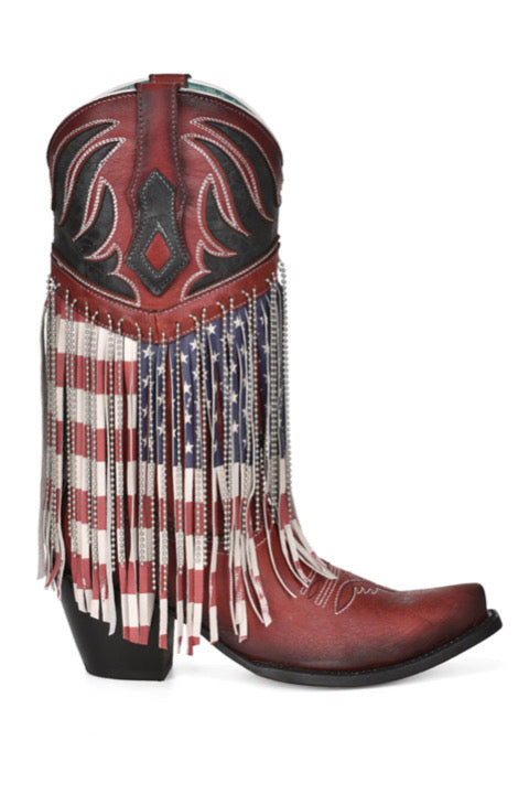 Corral Women's Stars & Striped Embellished Snip Toe Boot-Ladies Boot-Corral Boots/Circle G by Corral Boots-Gallop 'n Glitz- Women's Western Wear Boutique, Located in Grants Pass, Oregon